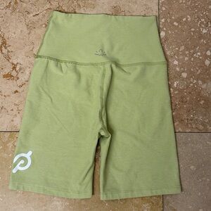 Peloton lime High-Waisted biker shorts